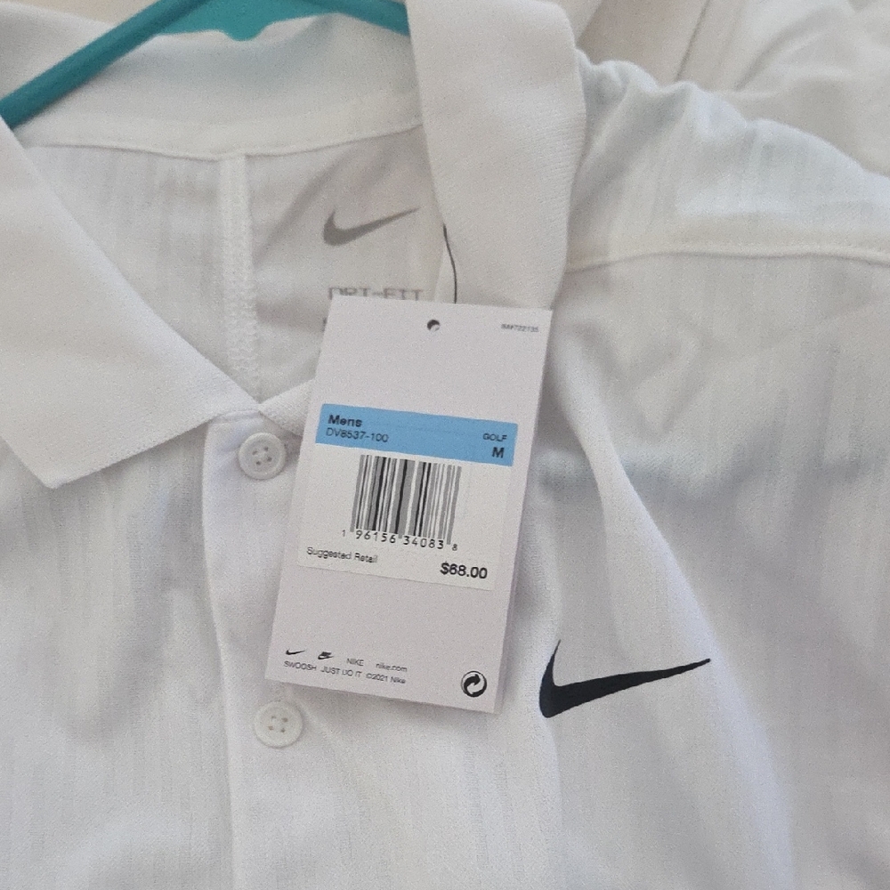 Nike Men's White Casual Button Down Shirt